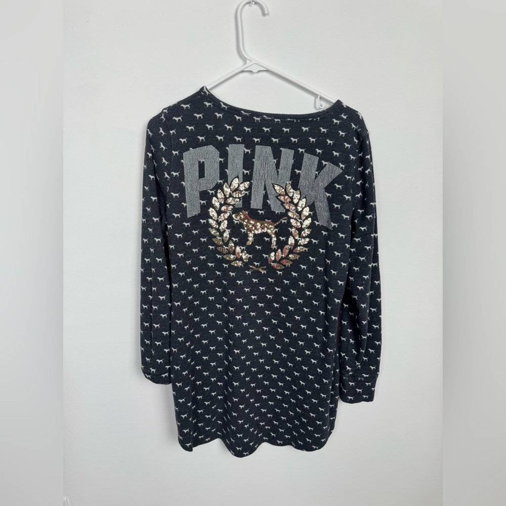 PINK Victoria’s Secret Sequin Logo SleepWear Size M